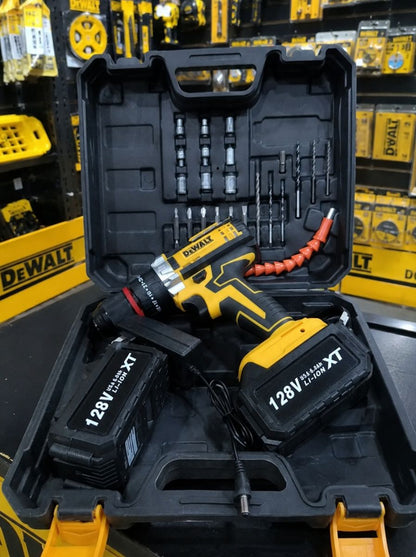 🔥 Kit Taladro Dewalt 128V Profesional Ultra 1000GR  + Batería Extra Gratis - Ahorra Tiempo y Esfuerzo