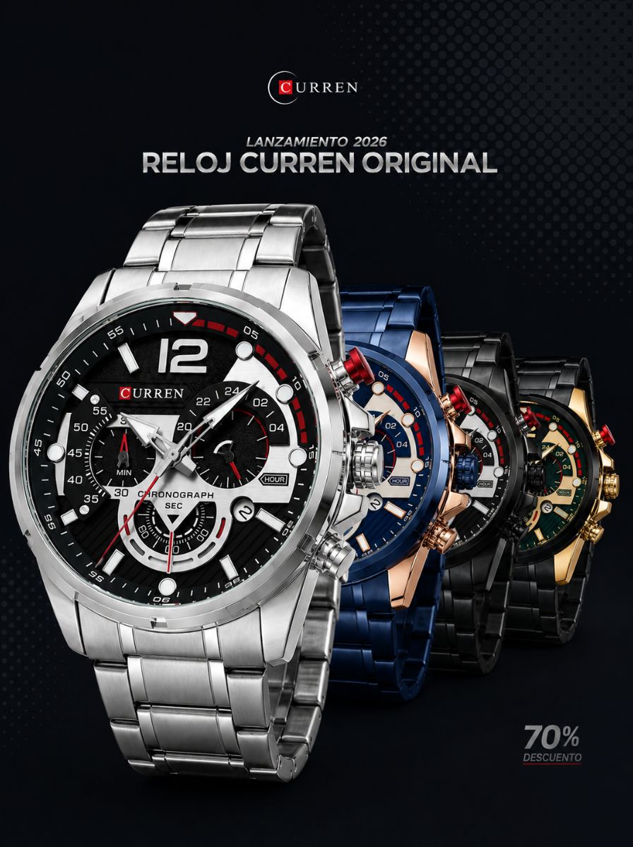 Lanzamiento 2026 Reloj Curren Original 100% Acero Inoxidable 🛡️ Resistencia Extrema Anti-Rayas